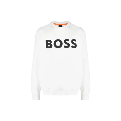 HUGO BOSS Flocked-logo Cotton Sweatshirt