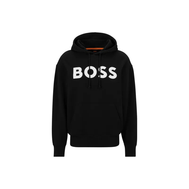 HUGO BOSS Logo print Cotton Hoodie-0