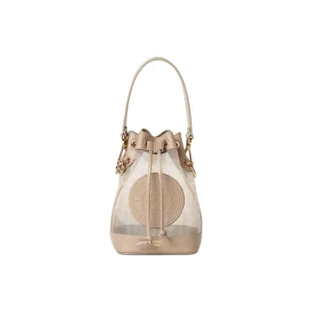 FENDI Mon Tresor Calfskin Bucket Bag, Shoulder Bag, Crossbody Bag, Handbag Mini Women's Gray
