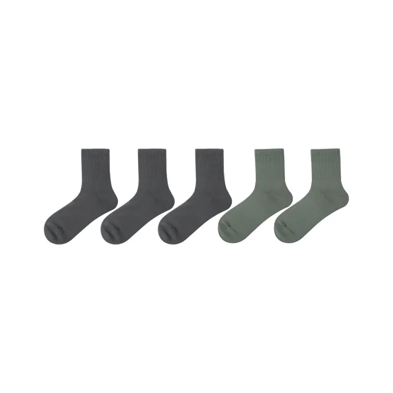 SEOBEAN Mid Calf Socks Men's 5 Pack-15