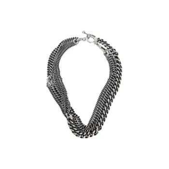 Ann Demeulemeester 925 Sterling Silver Necklaces Unisex Silver