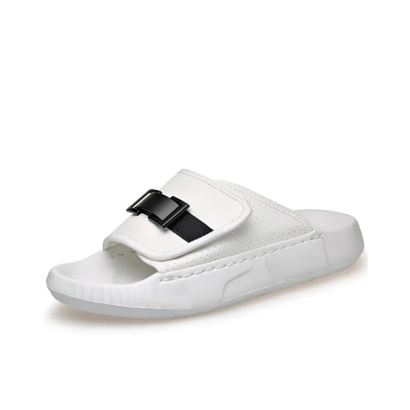 Romon Rubber Sole Slip Resistant Slide Slippers Men's-1