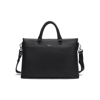 Satchi Cow Leather Handbags Briefcases Regular Men's Black