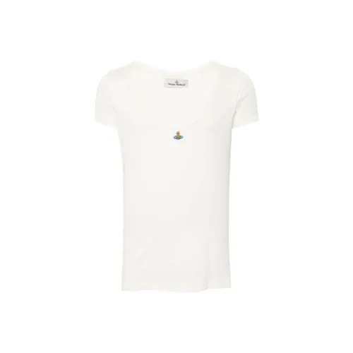 Vivienne Westwood Orb Embroidered Crewneck T Shirt