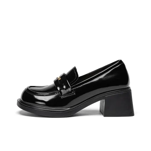 EXULL Q Loafers 5.5CM Women's Black