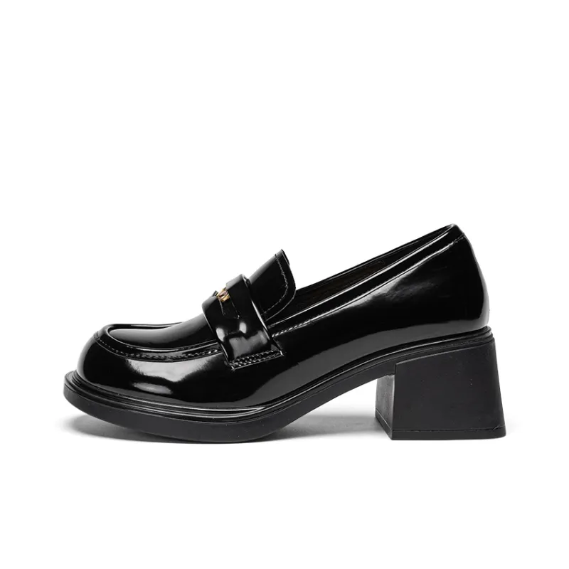 EXULL Q Loafers 5.5CM Women's Black-0