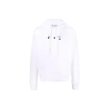 Off  Marker Flatlock Slim Hoodie