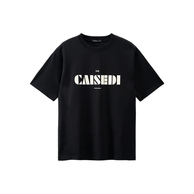 CAISEDI T Shirts Men Black-0