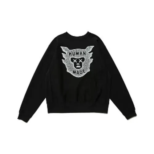 Kaws X HUMAN MADE HUMAN MADE X KAWS Co branded Series Sweatshirts Unisex Black