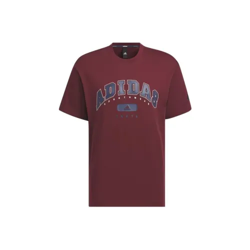 Adidas T-Shirt Unisex Wine-Colored