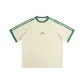 Apricot & Green Stripes