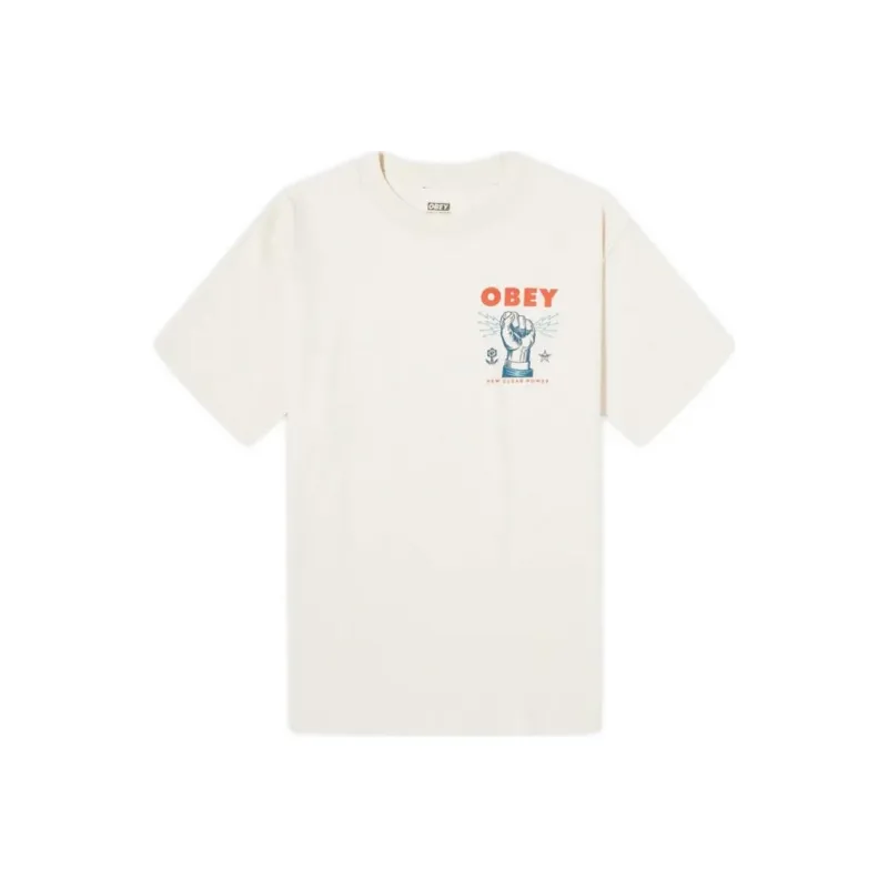 Obey Logo print T shirt-0