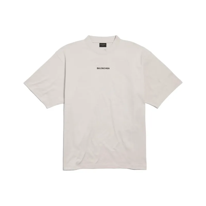 Balenciaga New Balenciaga Back T Shirt Medium Fit In Off White T Shirt Regular Fit Unisex Gray White-0