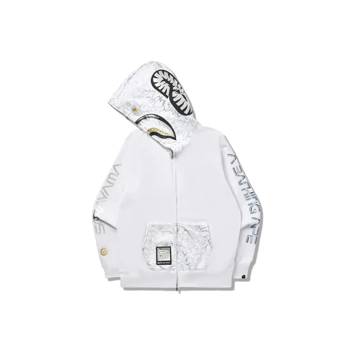 Bape X Hajime Sorayama Shark Full Zip Hoodie-2