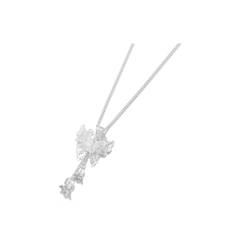 Clect 999 Fine Silver Sterling Silver Necklaces Women's-1
