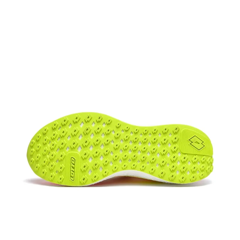 LOTTO Diamond Speed Cushioning, Slip Resistant, And Abrasion Resistant Low Top Running Shoes Unisex Neon Red-4