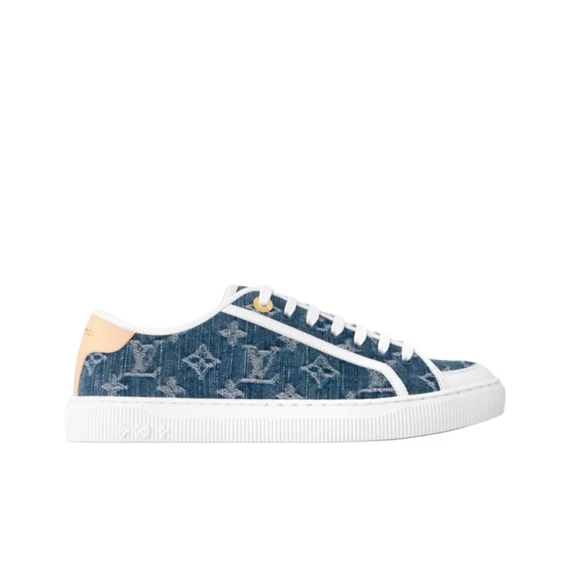 LOUIS VUITTON Lagoon Sneaker 25ss Spring Summer, Cookie Shoes Low Top Canvas Shoes Women's Blue-1