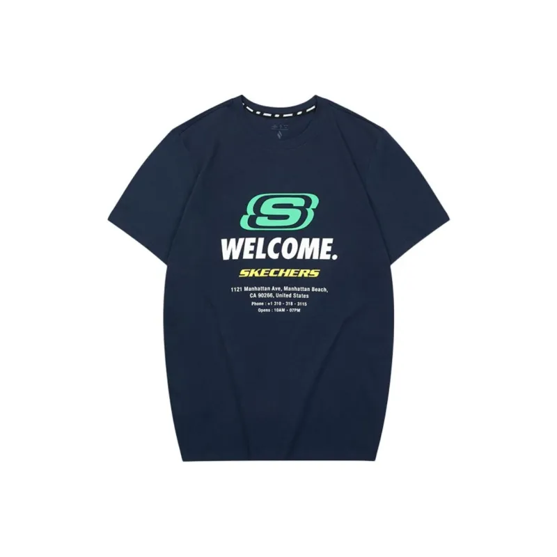 Skechers T Shirt Unisex Navy Blue-0