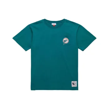 Mitchell & Ness Aqua Miami Dolphins T Shirt Men's Green
