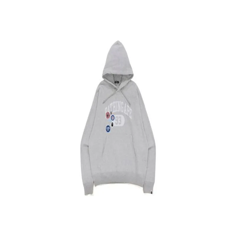 Bape Badge Motif Loose Fit Pullover Hoodie-2