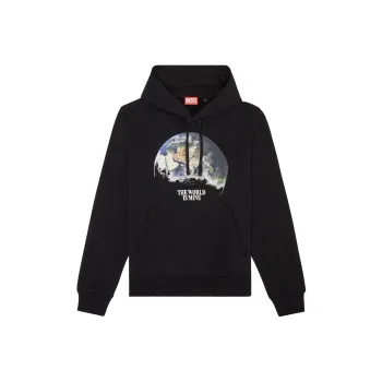 DIESEL Earth Printed Long Sleeved Hoodie