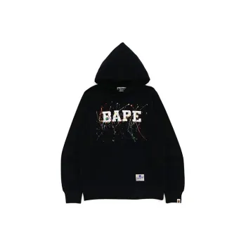 A BATHING APE Paint Splatter Pullover Hoodie