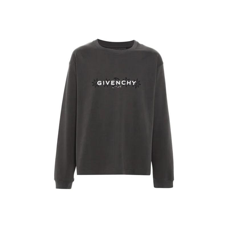 Givenchy Logo Printed Long Sleeved T Shirt-0