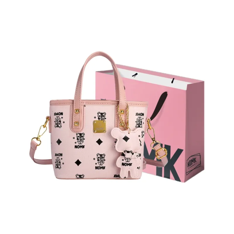 NOMK PU Handbag, Shoulder Bag, Crossbody Bag Women's Black/Ecru/Brown/Pink-27