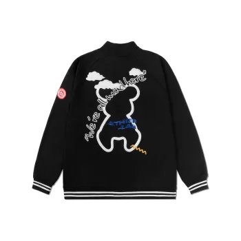 Athief Stand Collar Loose Fit Sweatshirt Unisex Black