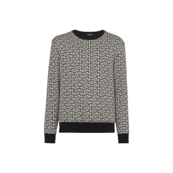 BALMAIN Monogram Print Sweatshirt