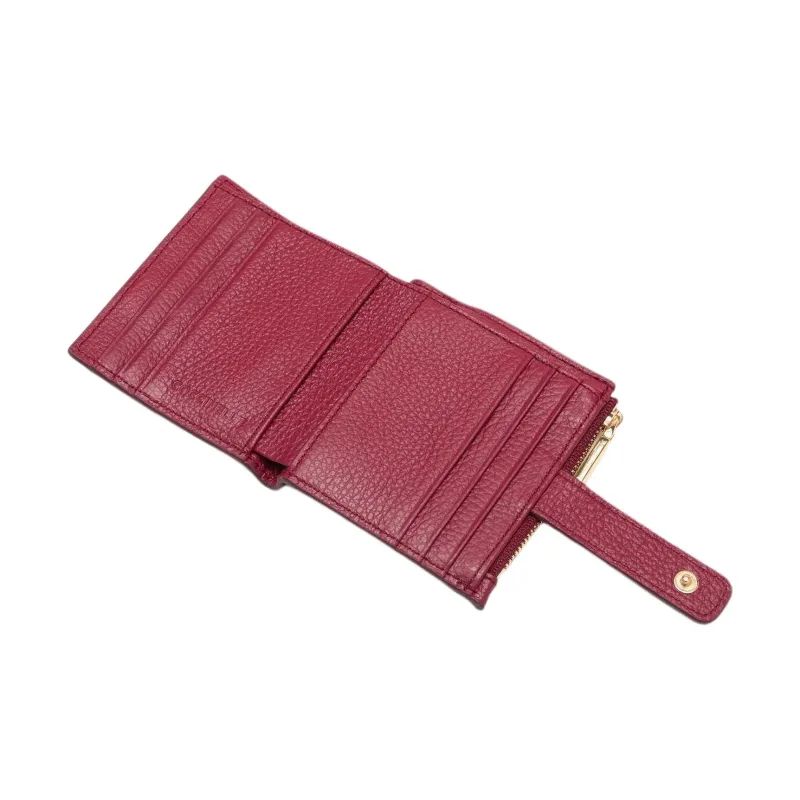 COCCINELLE Grain Leather Wallet Trumpets Women's Red-2