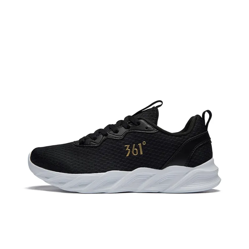361° Anti Slip Wear Resistant Low Top Trail Running Shoes Men's Black Gold-0