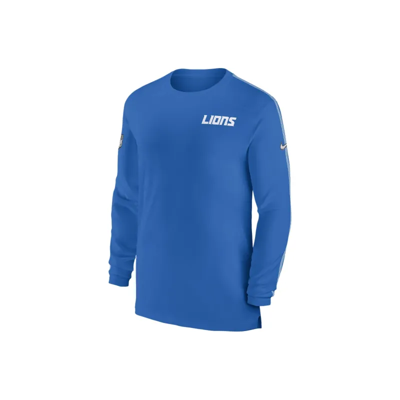 Nike Detroit Lions Sideline Coach Men's Nike Dri FIT Nfl Long Sleeve Top-0