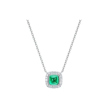KOYOOME Synthetic Emerald Necklaces Unisex