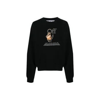 OFF WHITE Caravaggio Hands Off Logo Crewneck