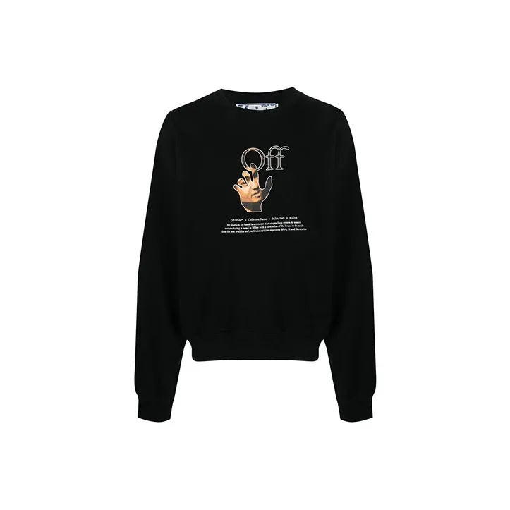 OFF WHITE Caravaggio Hands Off Logo Crewneck-0