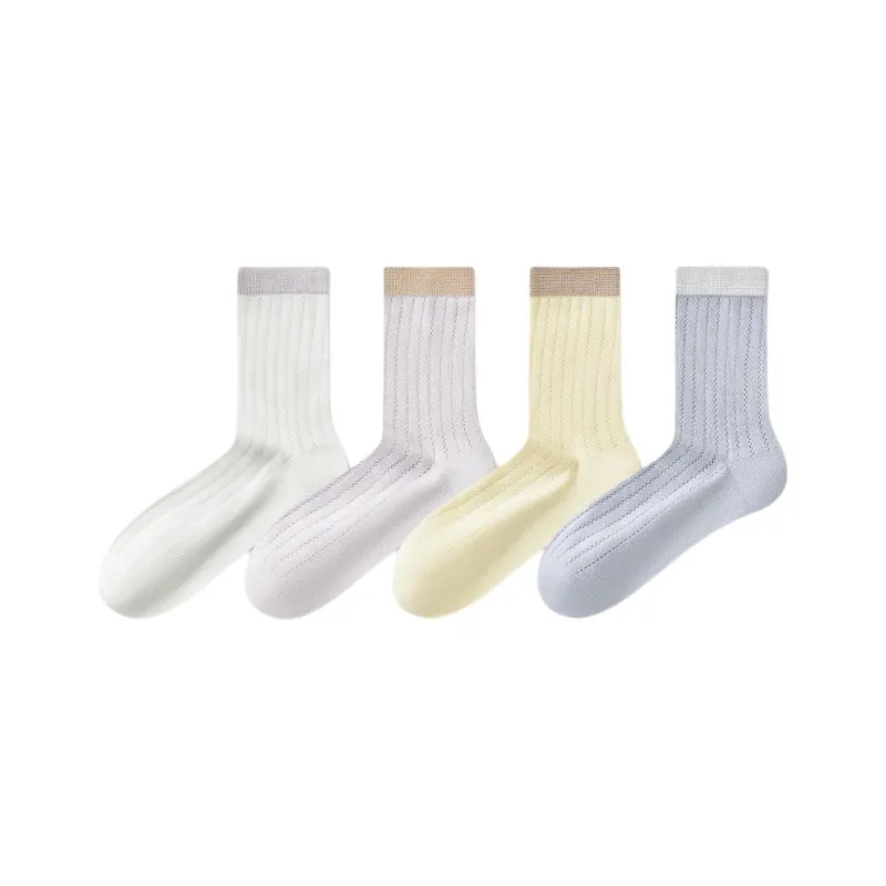 Temooues Mid Calf Socks Women's 4 Pack-7