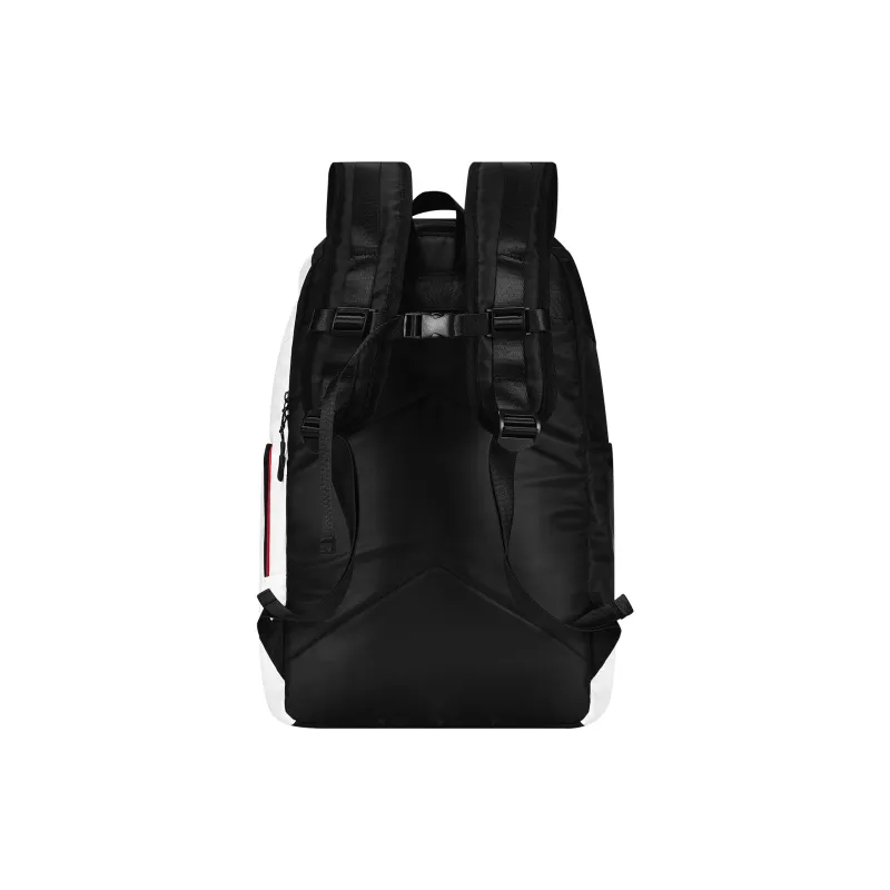 Spare No Pains. Polyester Backpack Training Bag Regular Unisex Black White-5