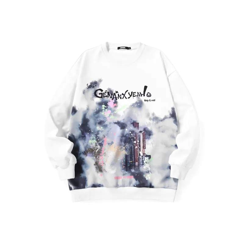 GENANX Crew Neck Loose Fit Sweatshirt Unisex-5