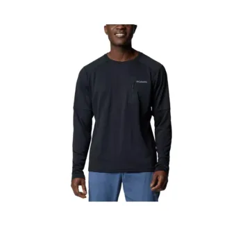 Columbia Tech Knit Long Sleeve Crew T-Shirt Men's Black