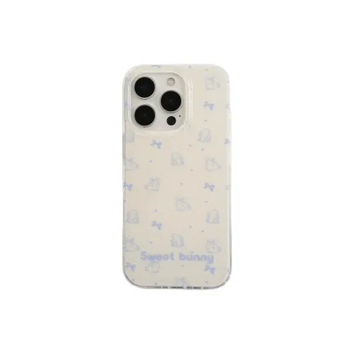 Wei Xin Acrylic Material Blue Line Rabbit Phone Cases Compatible With IPhone 16/15 Pro Max/Apple 13/14 Pro/Max