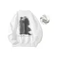 Crew Neck White Fleece-Lined
