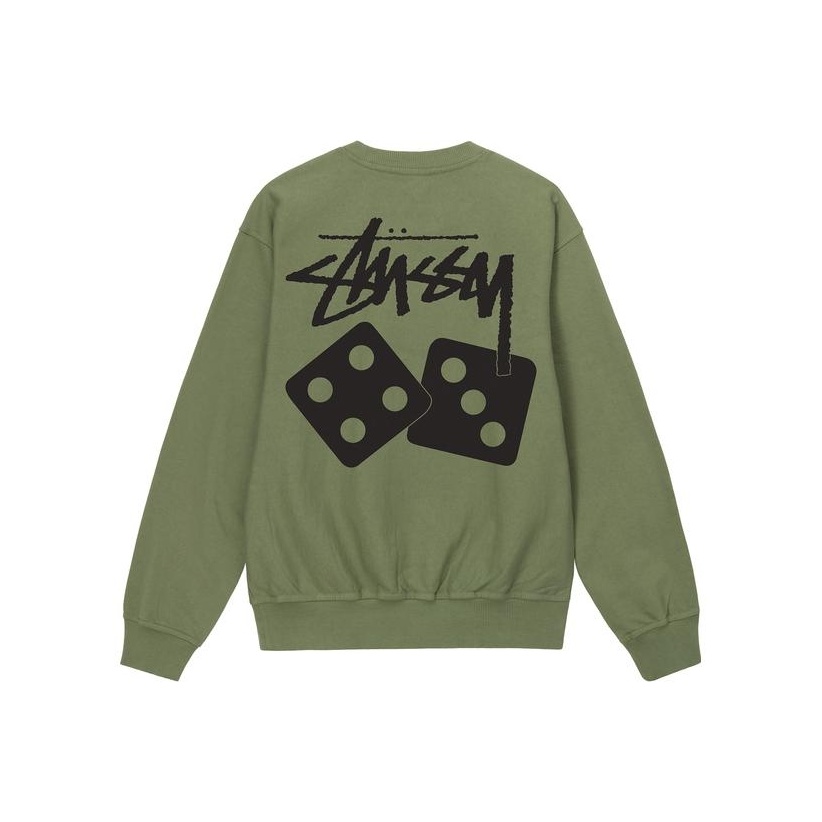 スウェット・トレーナー STUSSY DICE CREW PIGMENT DYED 5FT680 Dice Crew Pigment Dyed – Yellow | Sweats | Stüssy
