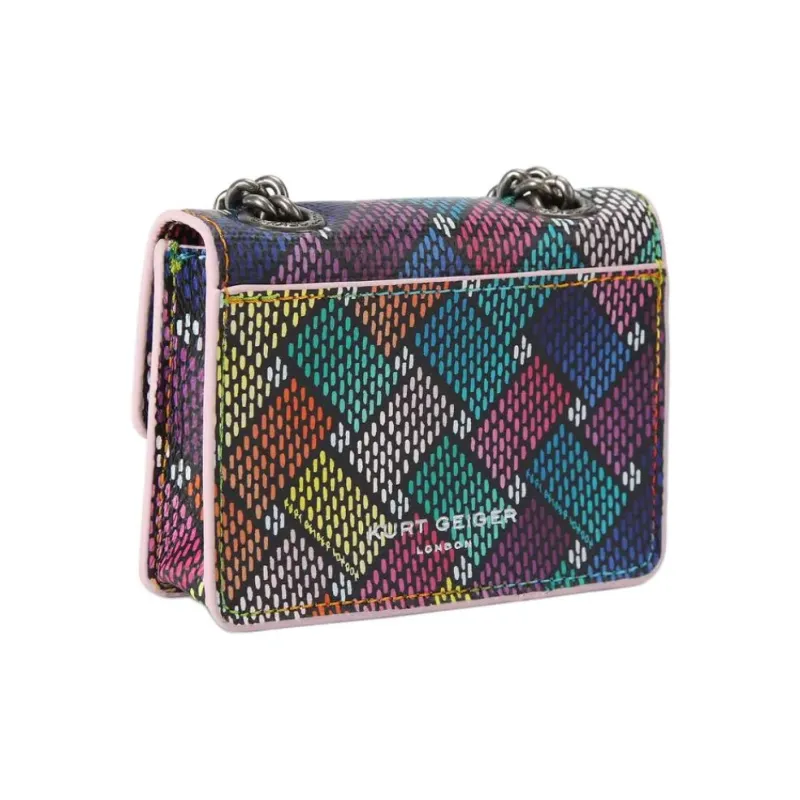 Kurt Geiger London Canvas Shoulder Bag Extra Mini Women's Black & Multicolor-2