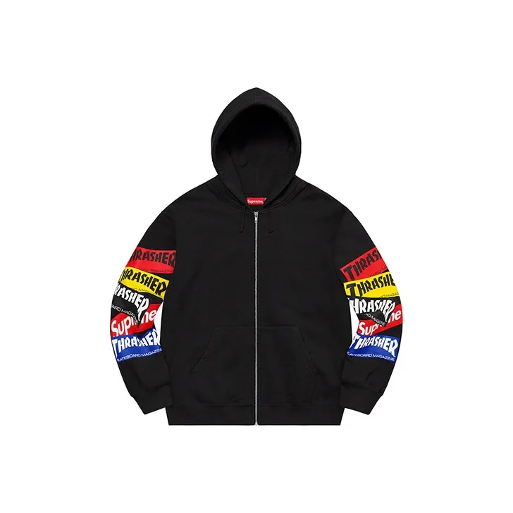 Supreme Thrasher Multi Logo Zip Up Hooded Sweatshirt-0