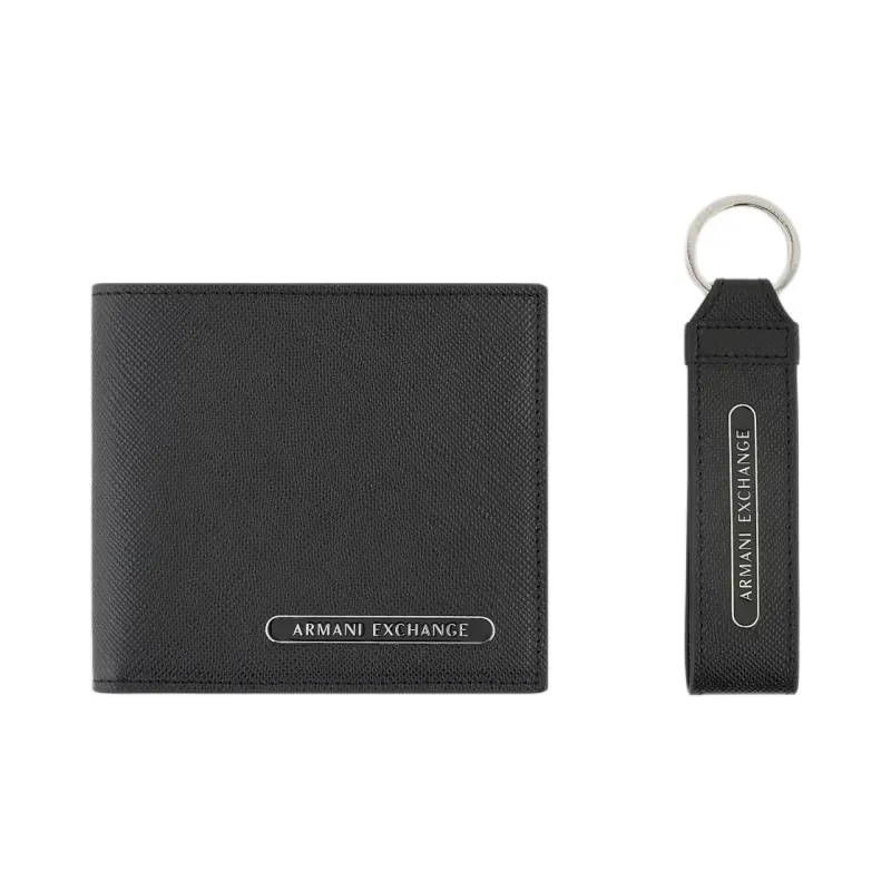 ARMANI EXCHANGEAE Cow Leather Wallet Men's Black-0