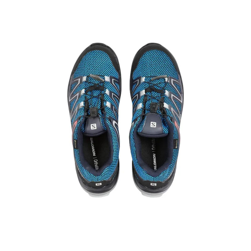 SALOMON Custer Anti Slip Wear Resistant Low Top Trail Running Shoes Men's Blue-3