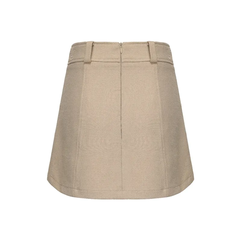 CHIWAWAMEME Casual Short Skirts Women's Black-3