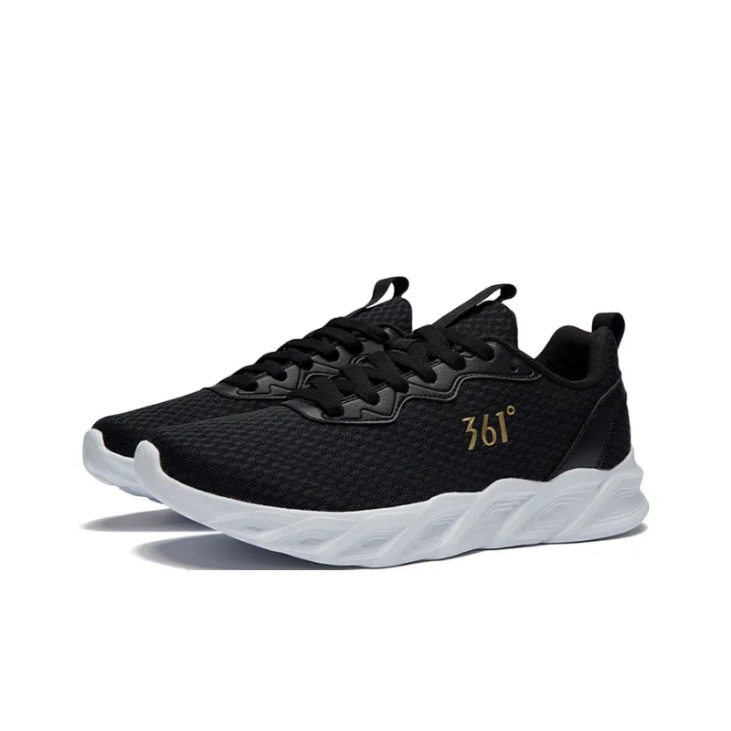 361° Anti Slip Wear Resistant Low Top Trail Running Shoes Men's Black Gold-2