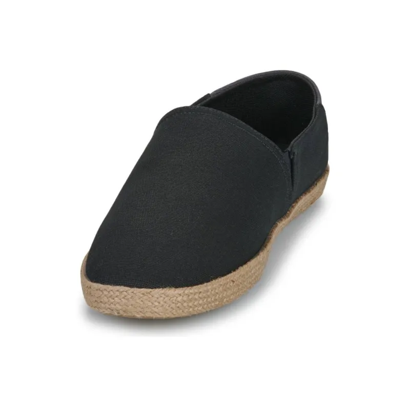 Tommy Hilfiger Flag Embroidery Fine Cleat Espadrilles Low Top Canvas Shoes Men's Black-2